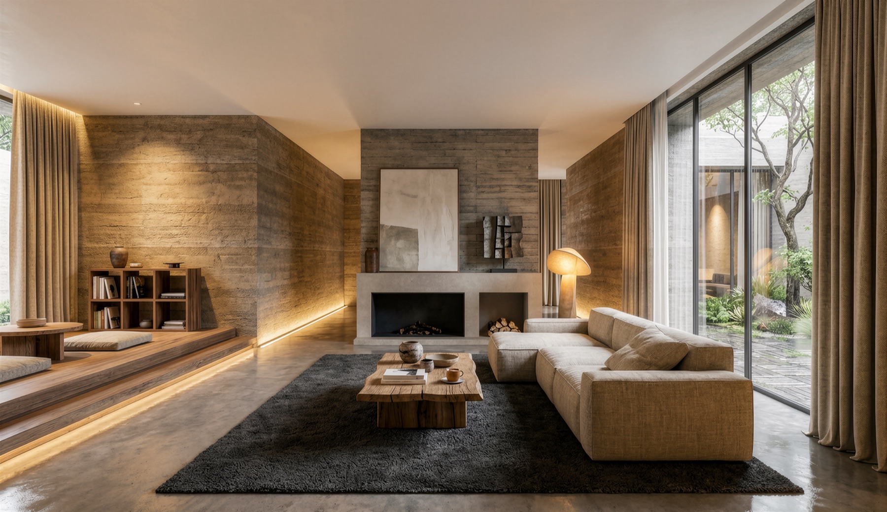 Rammed Earth Retreat design visualisation