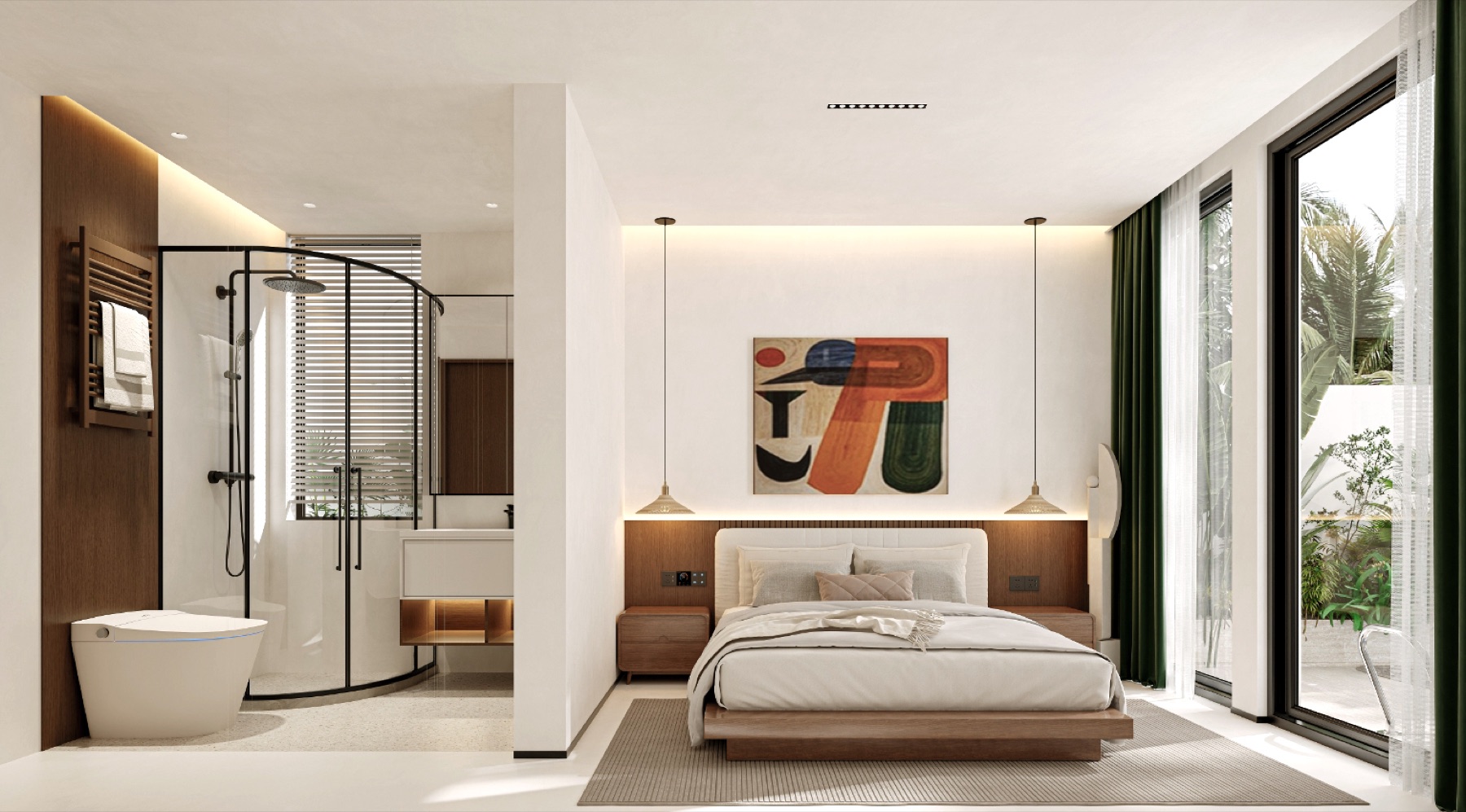 Tropical Courtyard Villa design visualisation
