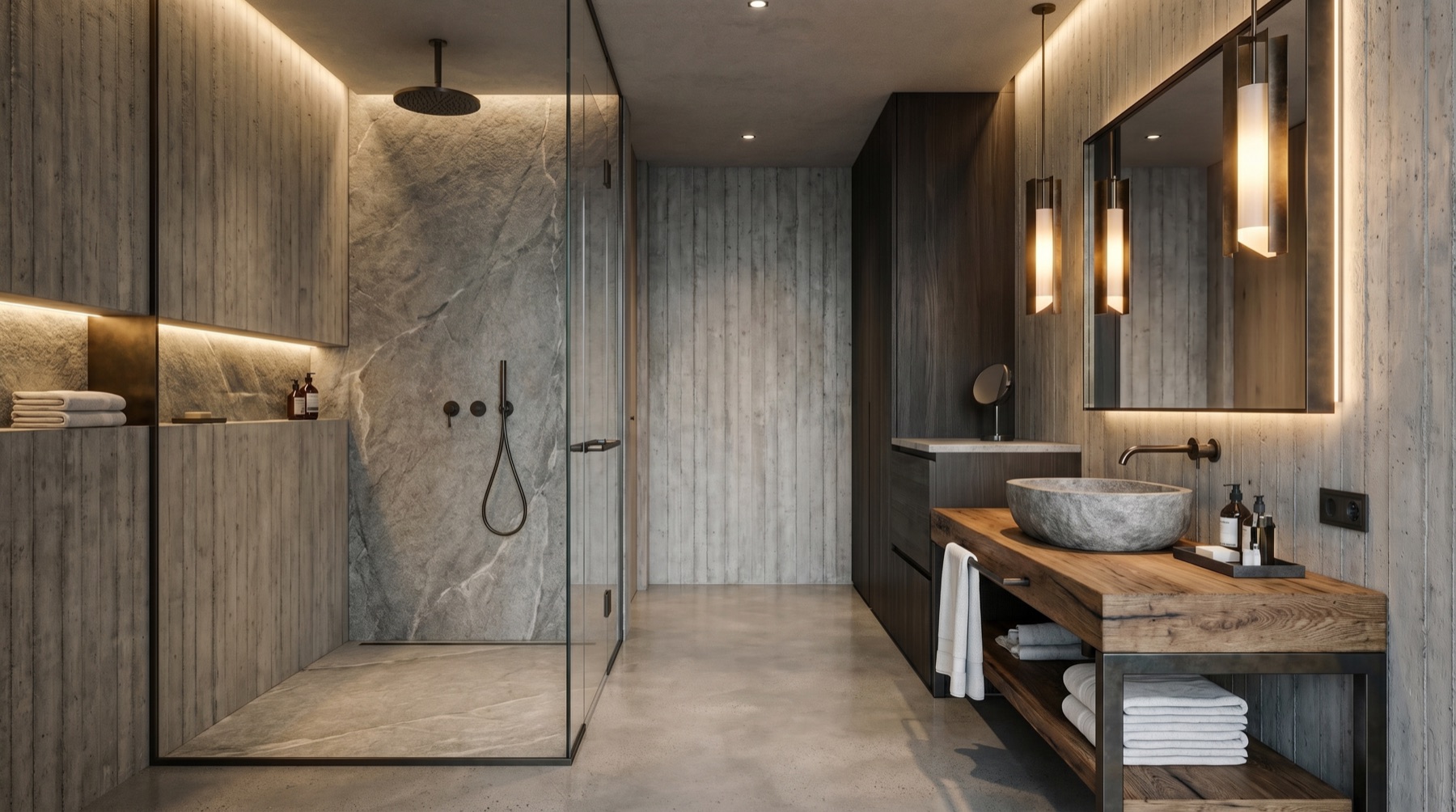 Hospitality concept balancing circulation, material atmosphere, lighting, and guest experience.